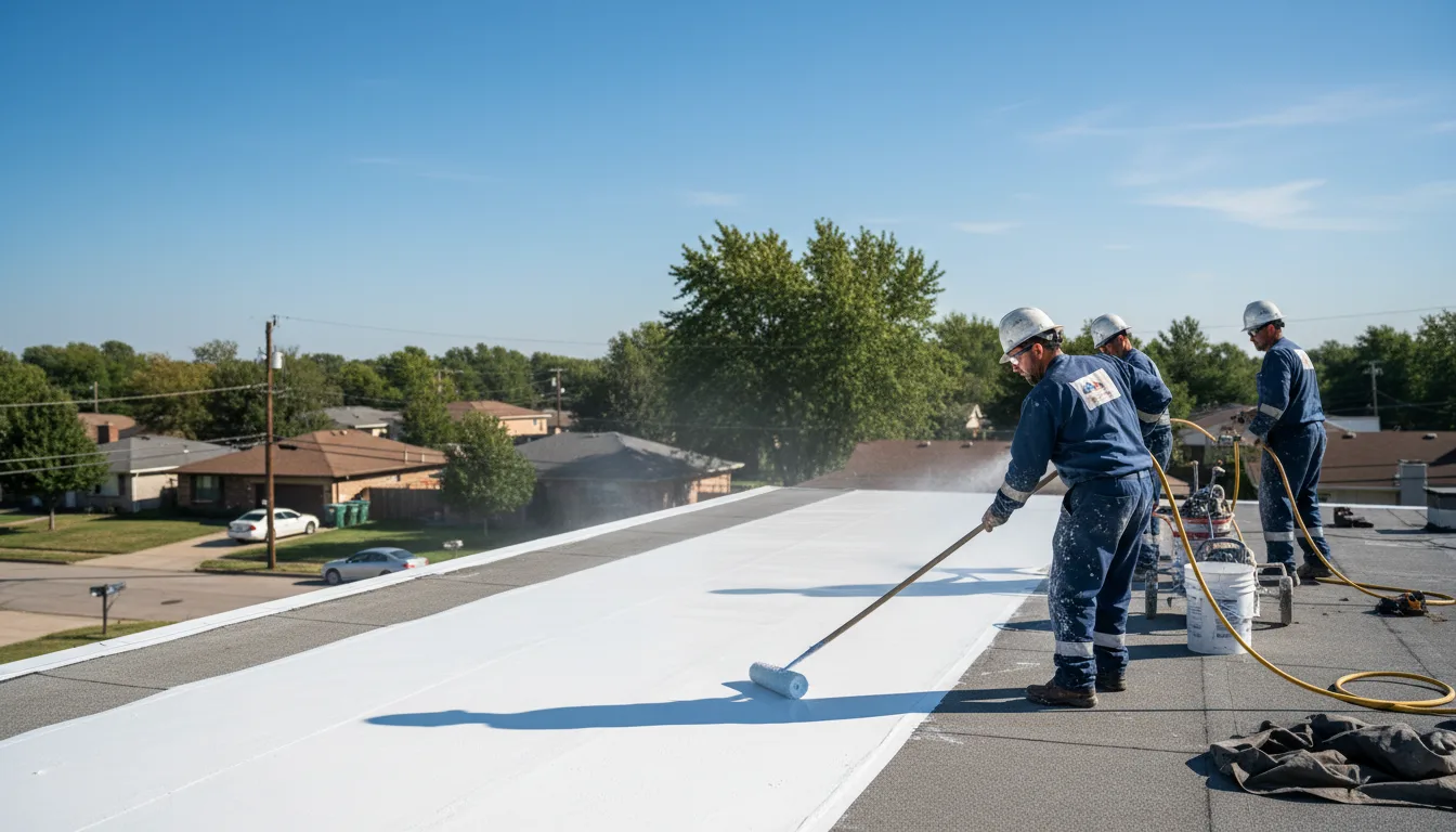 Commercial roof coating in Abington, MA near me